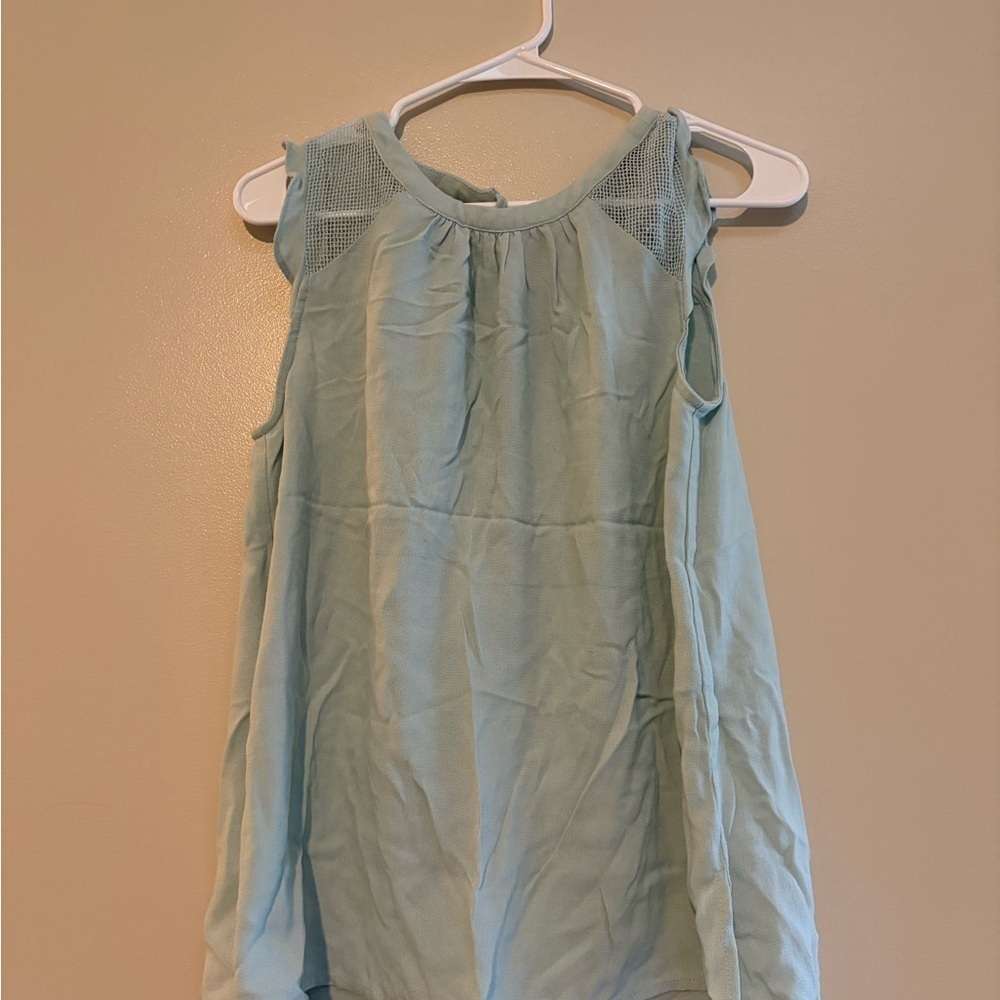 Doe & Rae Aqua Sleeveless Tank Top